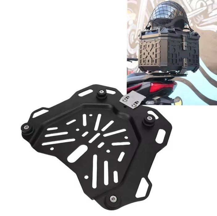 Base de Montagem para Baú Traseiro de Motocicleta em Aço Carbono Universal para Baús de 45L