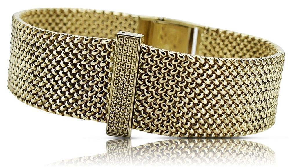 Złota bransoleta męska 14k 585 styl zegarkowy cpn059y&mbw014y Wrocław