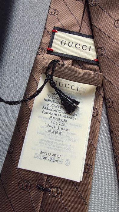 Krawat jedwabny GUCCI + box