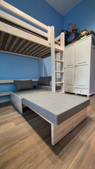 Łóżko dziecięce wysokie 200x90 cm FLEXA