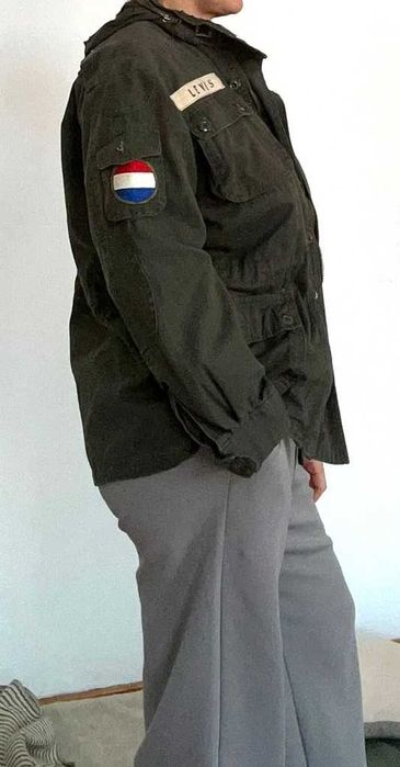 Kurtka przejściowa w stylu wojskowym - unisex - 100% bawełna