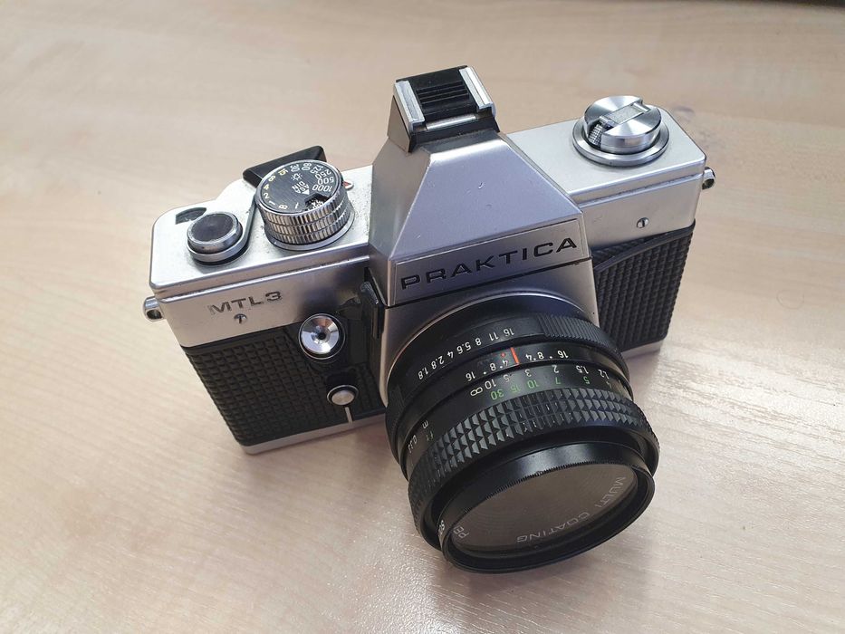Aparat analogowy Praktica MTL3 z 2 obiektywami i bardzo dużo akcesorii