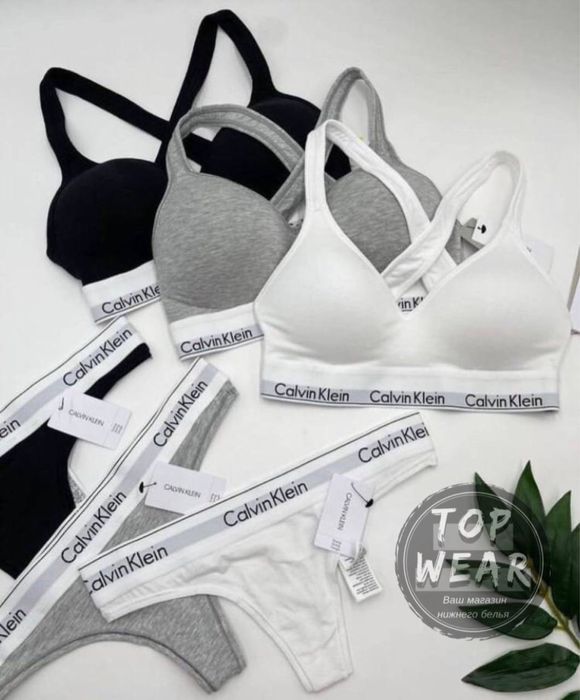 MODERN COTTON by Calvin Klein жіночій комплект білизни BLACK/GREY/WHIT