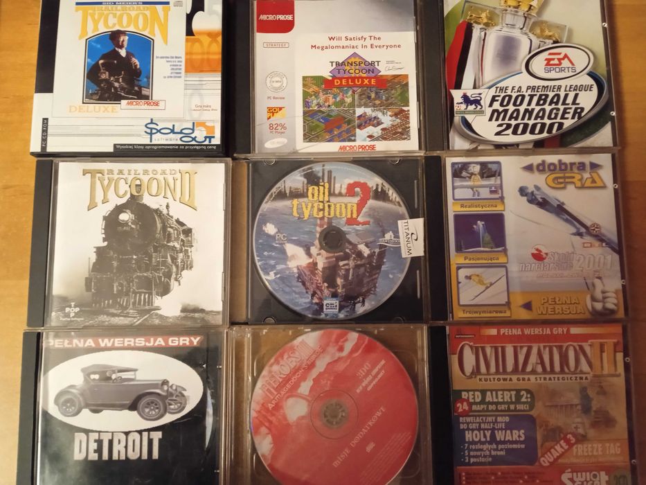 Zestaw gier na pc wersje pudełkowe kompletne