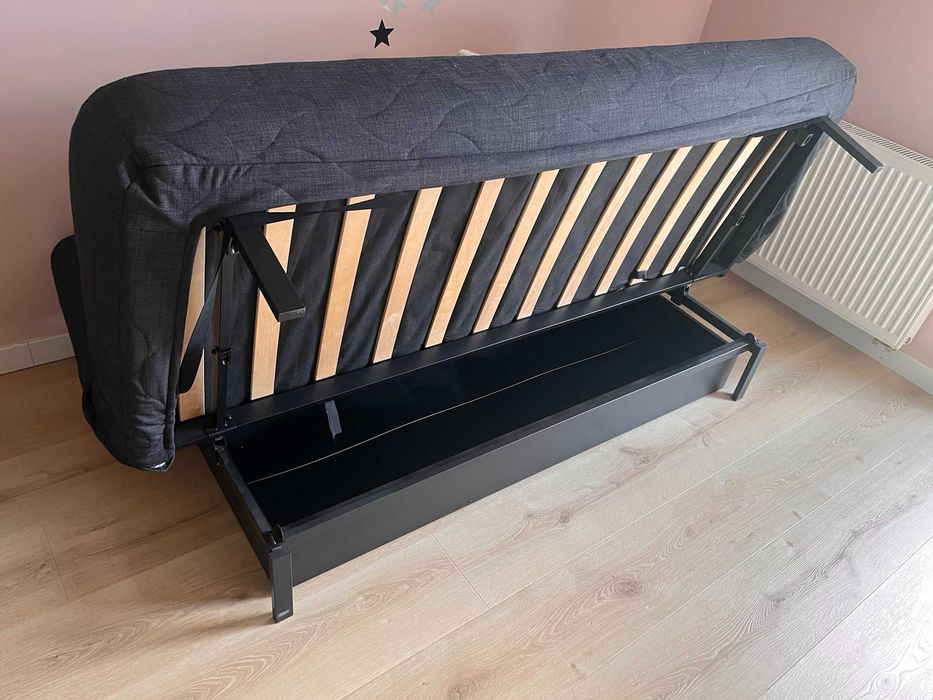 Sofa rozkładana IKEA NYHAMN 3-osobowa + skrzynia na pościel - stan bdb !