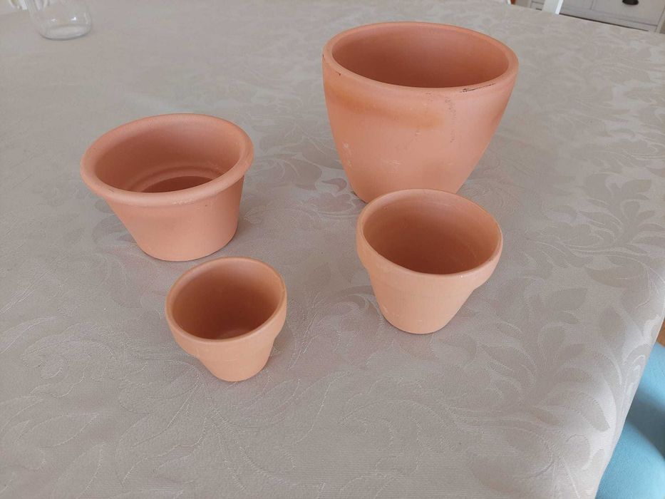 Conjunto vasos de barro (4 vasos)