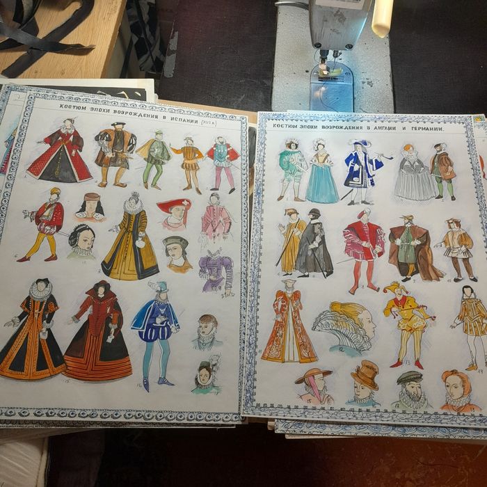 Таблицы рисунки Истории костюма.