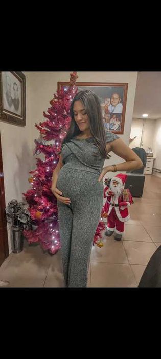 Macacão cinza brilhante