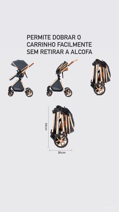 Carrinho de bebé 3 em 1 (NOVO)