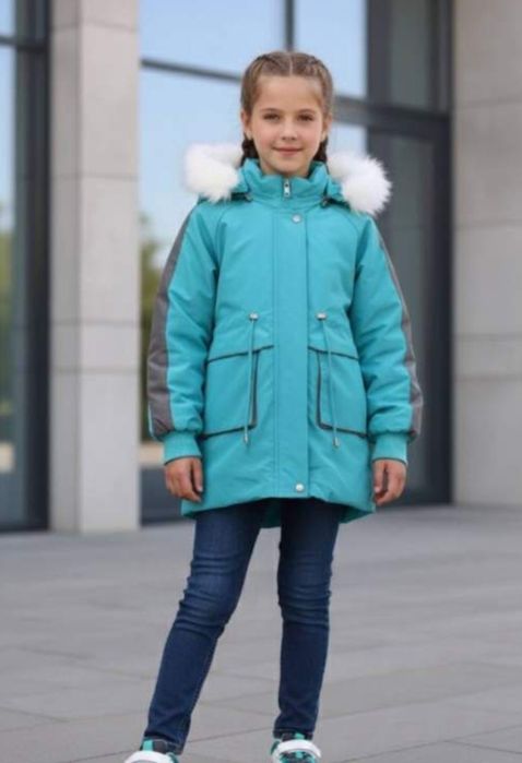 Зимова парка на дівчинку 8,10,12 років