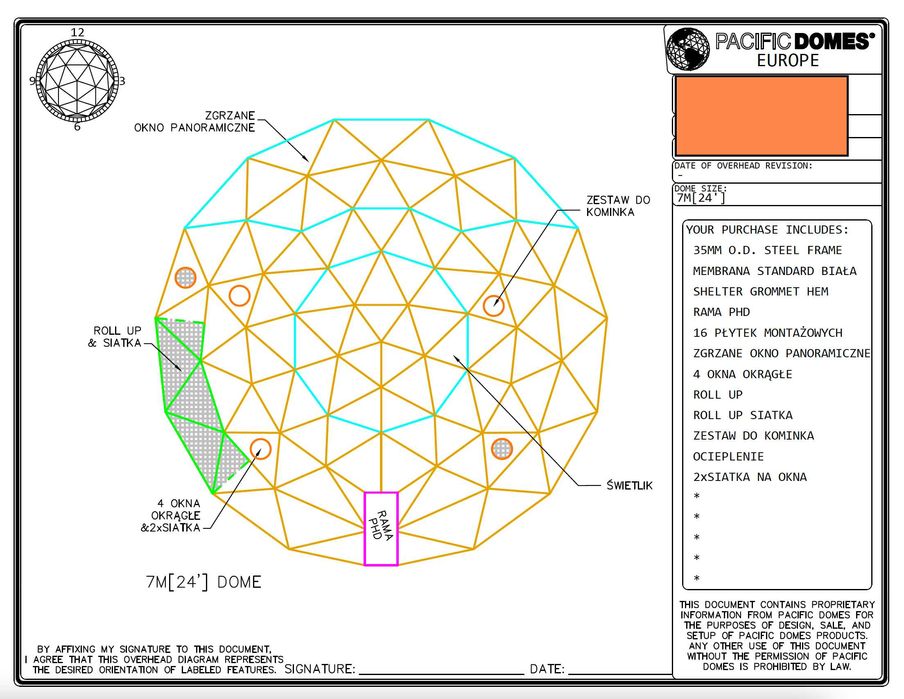 OKAZJA NOWA Całoroczna kopuła geodezyjna Pacific Domes z ociepleniem