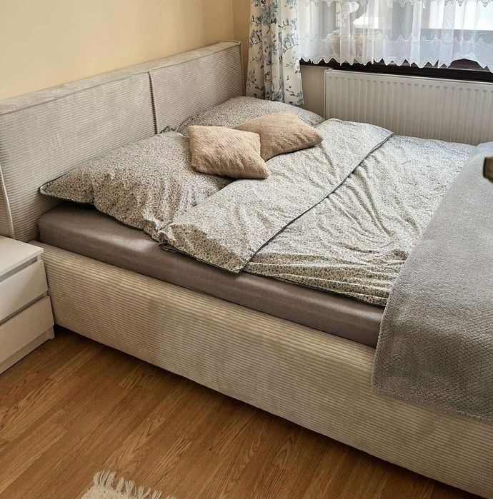 Łóżko sztruksowe + materac gratis