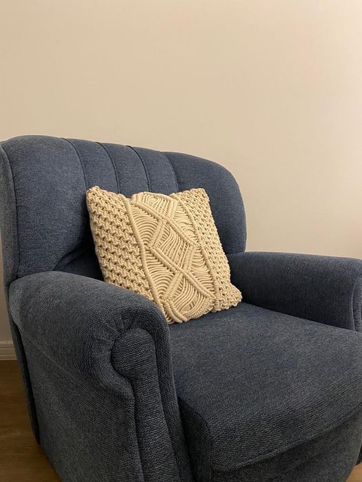 Sofá individual azul