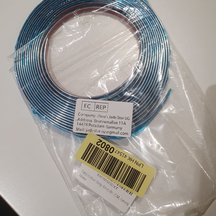 Tiras cromada autocolante