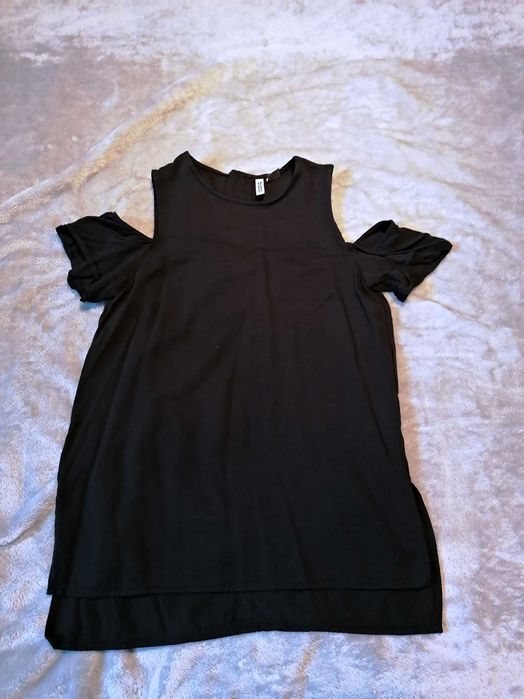 bluzka damska odkryte ramiona, czarna, r. 34, h&m, nowa