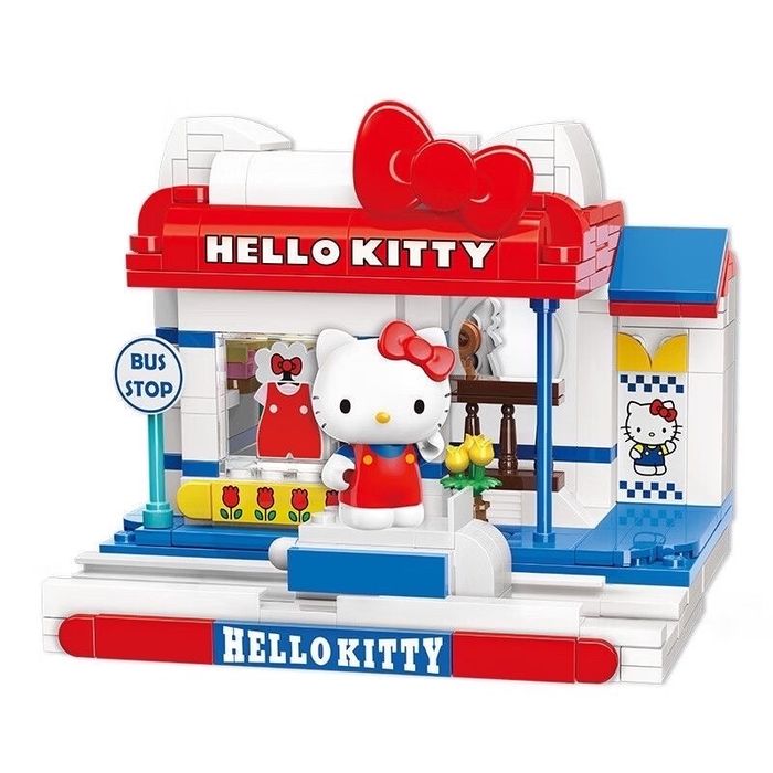 НОВЫЙ Большой Конструктор Hello Kitty (Bus Stop) Хелоу Кити 300 PCS