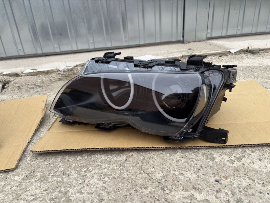 BMW E46 Lampy BiLED Ringi Cotton Black Regeneracja Oryginał komplet mocne swiatlo!
