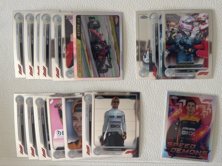 Lote de 122 cartas Topps F1 Chrome 2022