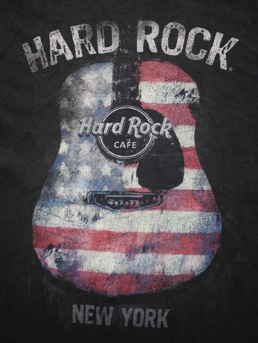 Vintage Retro Hard Rock Cafe tshirt czarna koszulka z krótkim rękawem