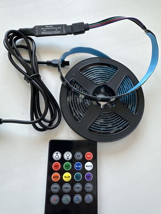 LED стрічка 2м RGB 5V USB