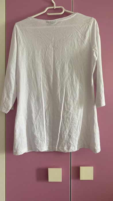 Biała bluzka z nadrukiem