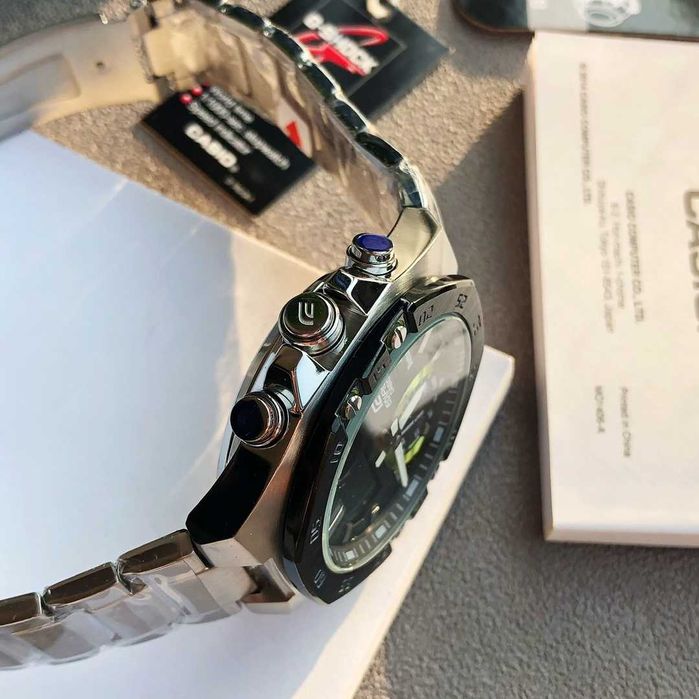 CASIO moda casual negócios coração de aço carvalho modelo ECB-10