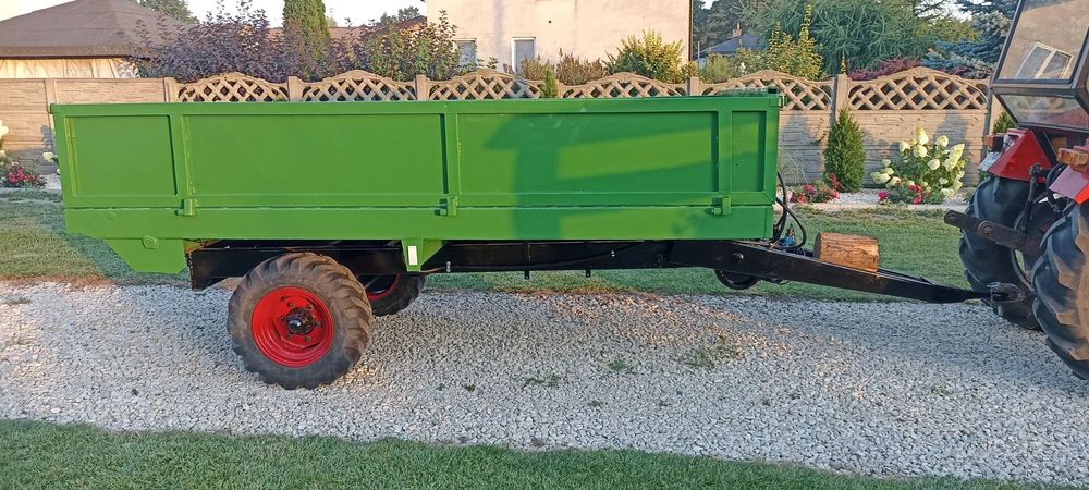SAM  Przyczepa jedno osiowa kiprujaca,nowy siłownik 8 ton, opony wzmacniane