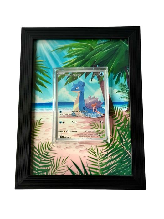 Pokémon Frame Ramka Czarny – Misty’s Lapras DRI 194 - NO CARD ! | extendet art | 13x18 | UV Protect