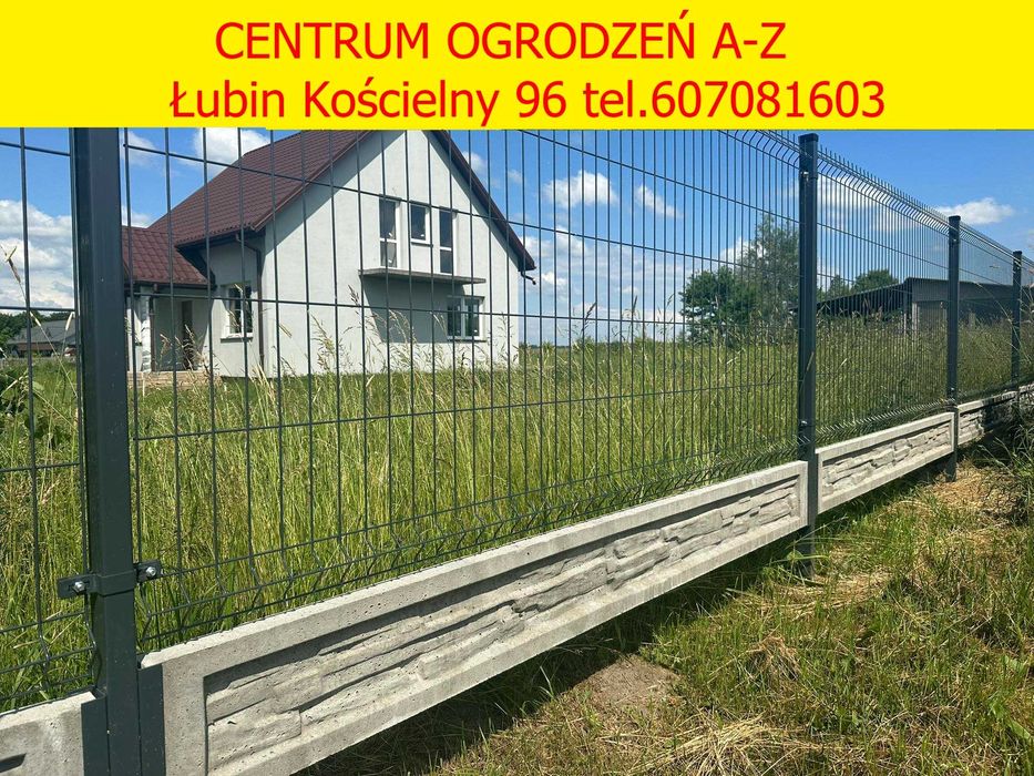 Ogrodzenia panelowe fi4 i fi5 na podmurówce kompleksowa realizacja