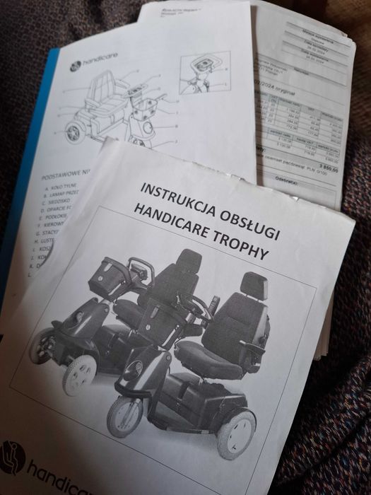 Handicare - wozek skoter inwalidzki elektryczny, BEZ BATERII