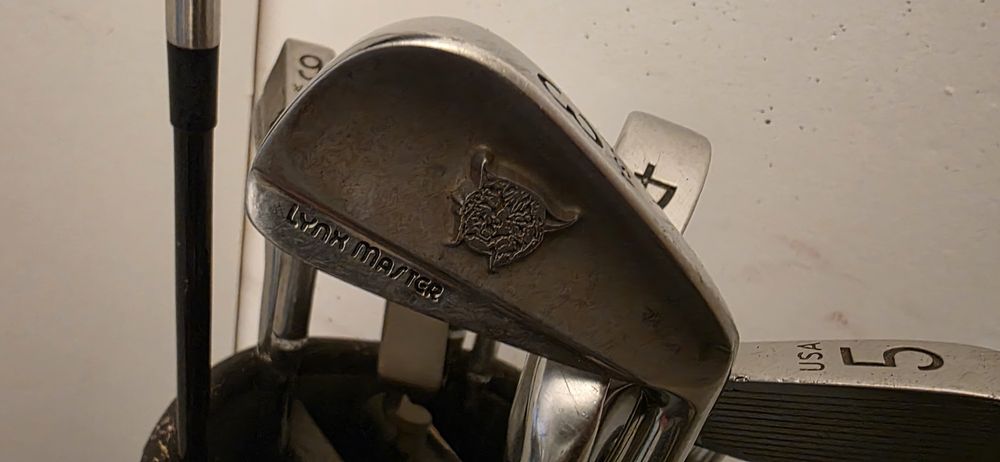 Set de ferros Lynx Master vintage, com saco