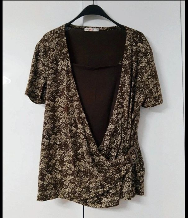 Komplet damski w odcieniach brązu wiskoza - 4XL/48