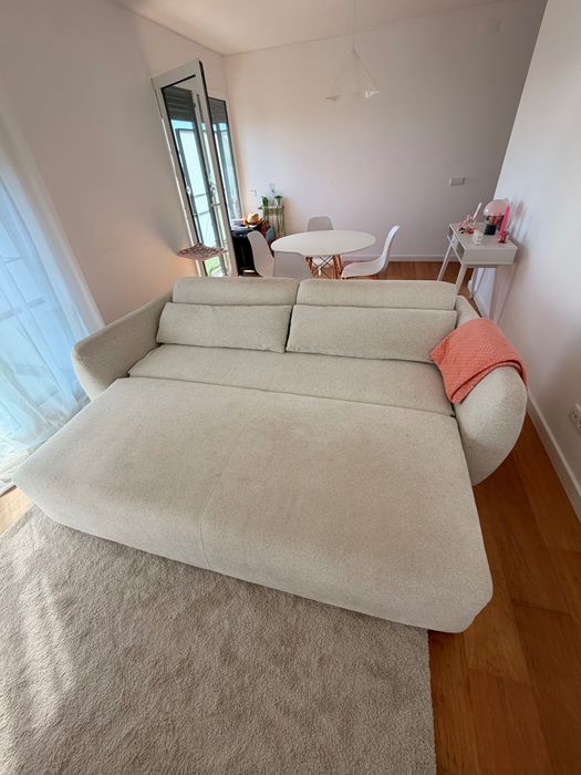 Sofa cama gato preto semi novo