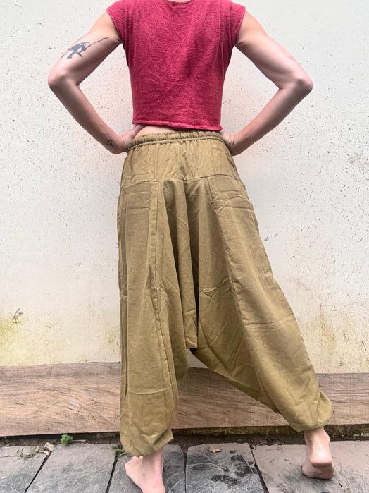 Szarawary bawełniane khaki