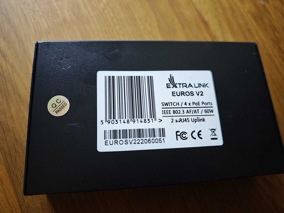 Switch PoE 6-portów Extralink EUROS V2, 4 x PoE, 2 x Uplink LAN