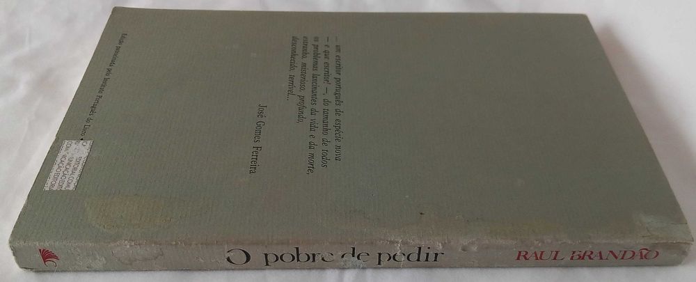1a Edição (1984) Livro O Pobre de Pedir de Raul Brandão [Portes Incluídos]