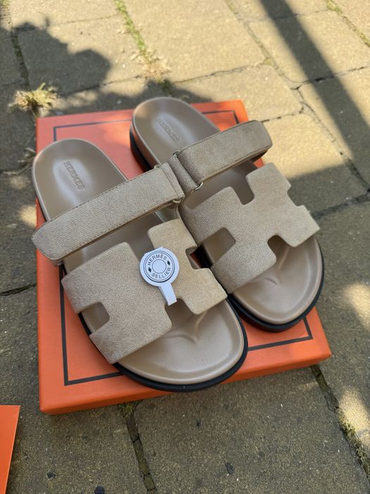 Шльопанці Hermes, тапки Hermes