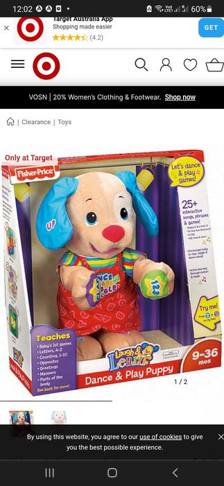 Fisher Price tańczący piesek wersja angielska
