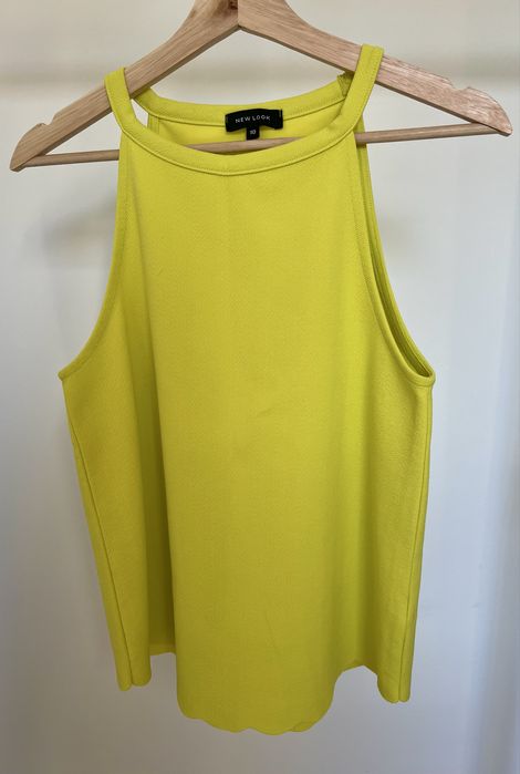 Limonkowa bluzka na ramiączkach r. 38