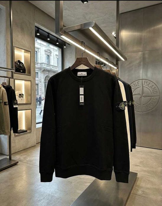 XS-XXL // Новый Свитшот Stone Island Черный // Толстовка Зипка Стоник