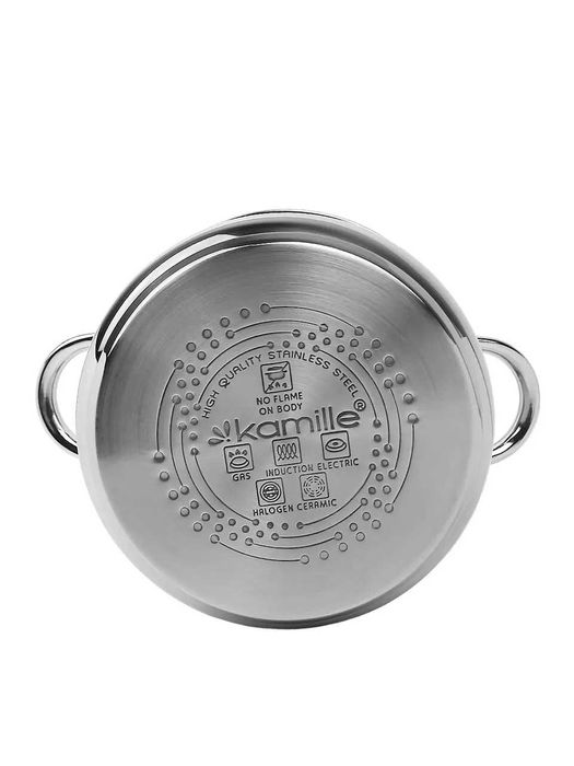Кастрюля 15,5 л. ( тяжелая) из нержавеющей стали Kamille KM 5406