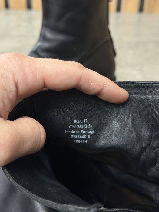 COS Black Leather Zip Ankle Boots чоловічі черевики Оригінал