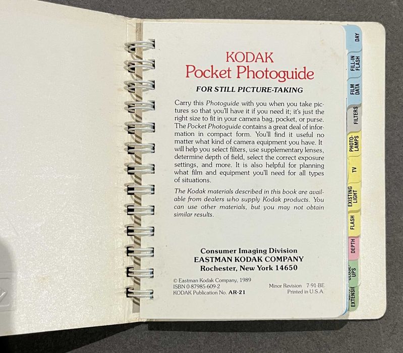 Vintage Kodak Pocket Photoguide AR-21