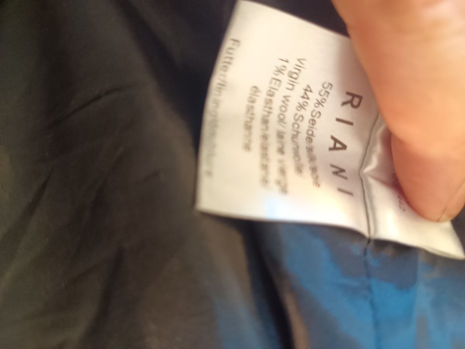 Luksusowa Sukienka RIANI | 55% Jedwab & 44% Wełna | Rozmiar 44 (XL/XXL)