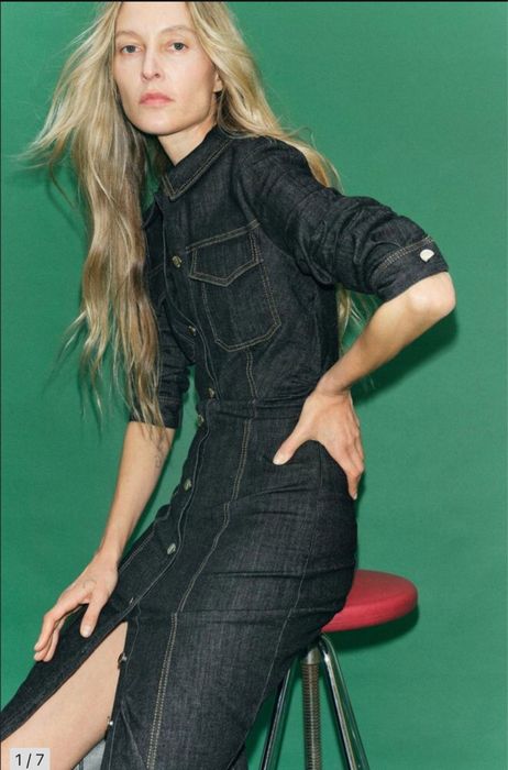 ZARA Sukienka jeansowa elegancka