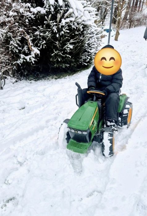 Peg Perego traktor, oryginał + duża przyczepa - John Deere - na akumulator 12V