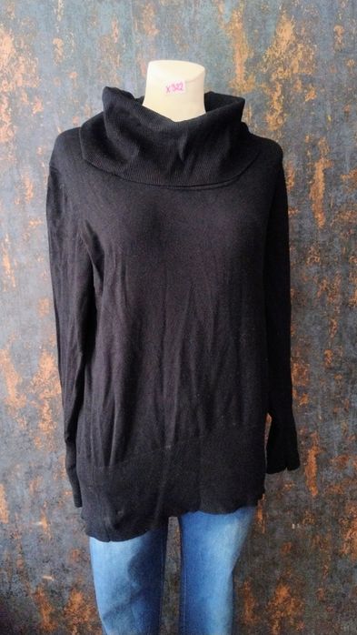 Czarny klasyczny szeroki golf damski rozmiar xl