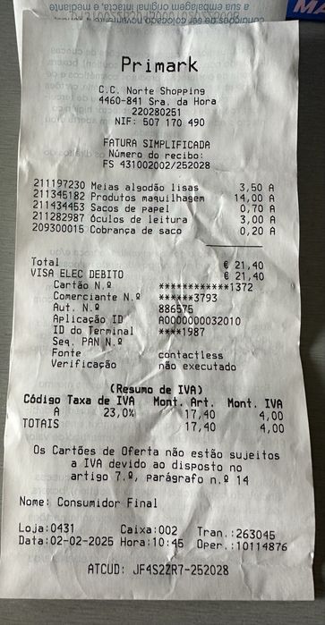 Massajador capilar Primark (pilhas) NOVO