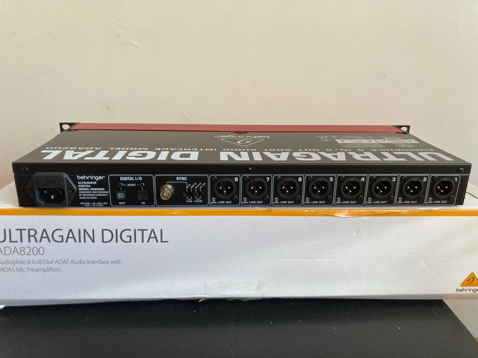 Behringer ADA8200 Ultragain - Interfejs / Preamp ADAT MIDAS (Stan BDB, Pudełko)