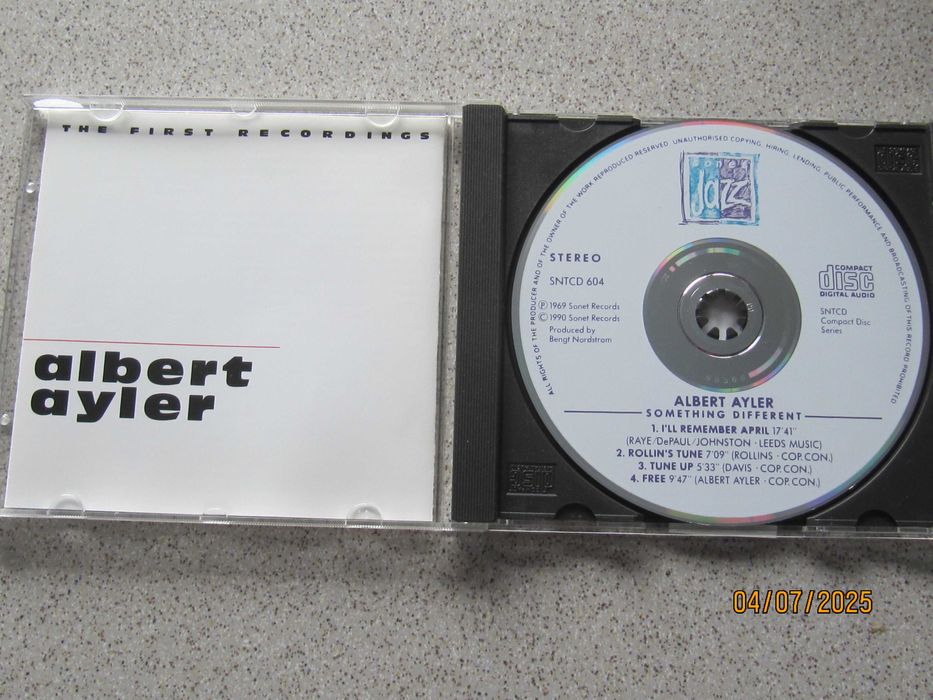 CD - Albert Ayler - The First Recordings - 1990 USA